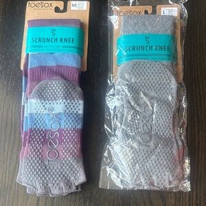 New Bundle ToeSox Scrunch Knee Socks Fishnet and Backflip size Medium & Large